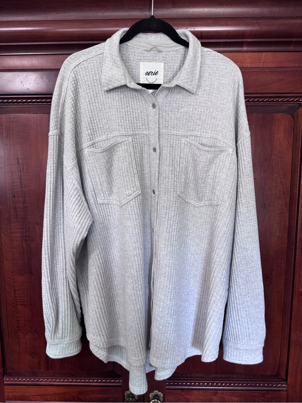 Aerie Oversized Waffle Knit Shirt ~ Size XL